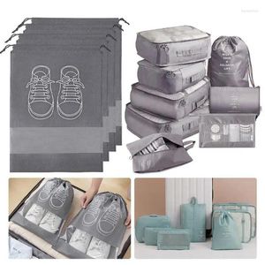 Storage Bags 8Pcs Large Capacity Luggage Shoes Organizer Hanging Non-woven Travel Portable Waterproof Closet Pouch