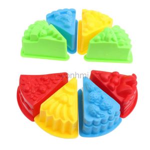 Sand Play Water Fun Plastic Colorful Cake Bakery Sand Beach Toy (8 Pcs) Children Sand Molds Beach Toy Play Sand Gift for Kids 240402