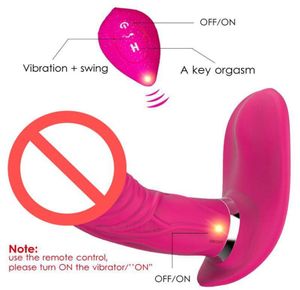Kvinnlig fjäril Dildo Vibrator USB Wireless Remote Control Vibrators For Women Adult Sex Toys Swing Vibration G Spot Stimulat7805173