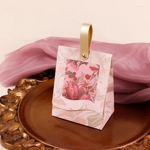 Gift Wrap 10Pcs Flower Pattern Chocolate Candy Boxes For Wedding Baby Shower Birthday Portable Bags Packaging Supplies