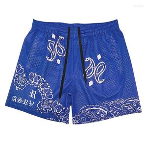 Shorts masculinos casuais de verão, corrida, academia, fitness, malha de secagem rápida, praia, calças curtas soltas, roupas de treinamento de basquete