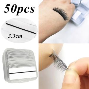 Borstar 50st Selfsticker Eyelash Glue Strip återanvändbar limfree Lash Adhesive Tape Hypoallergenic Selfsticker Lash Gime Makeup Tool