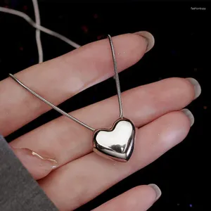 Anhänger Halsketten Liebe Herz Halskette Für Frauen Männer Persönlichkeit Einfache Design Dünne Kette Choker Schmuck Zubehör