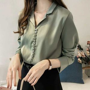 Design Sense Niche Shirt for Women 2024 Spring/Summer New Versatile Long Sleeved Chin Top Hong Kong Style Womens