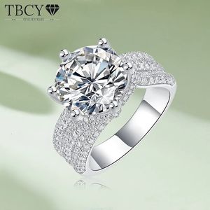 TBCYD 5CT D Color Diamond Solitaire Ring for Women GRA 925 Sterling Silver Luxury Wedding Band Party Fine Jewelry 240402