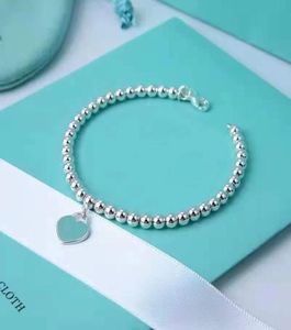 2023 Armband Designer Trinitys Luxury Eternal Par Pärledsträngar Armband Hjärtbollar 4mm pärlarmband för kvinnor Grönblå 9866386