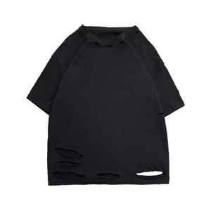 Trendy and Trendy Short Sleeved T-shirt for Men's Summer Beggars, Wearing Loose Fitting One-and-a-half Sleeves on the Outside with A Base Shirt on the Inside