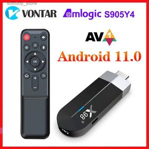 SET TOP BOX X98 S500 AMLOGIC S905Y4 TV Stick Android 11 AV1 Quad Core 4K Dual WiFi BT 11.0 Media Player uppdaterad från X96S Q240402