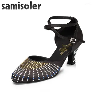 Dansskor Samisoler Woman Salsa Dancing Colors Bright Pu Women's Elegant Ballroom Ladies