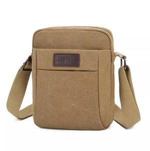 Herren -Umhängetasche Canvas Casual und minimalistische Crossbody -Taschen Aufbewahrungstasche