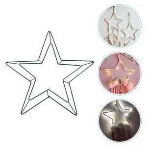 Decorative Flowers Metal Wires Pentagram Garland Greenery Wreath Making Rings Five-pointed Star Shaped