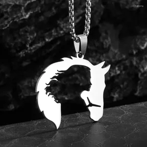 Pendant Necklaces Fashionable Hollow Silhouette Long Hair Girl Necklace Men And Women Advanced Clavicle Chain Jewelry Accessories Gift