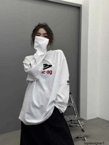 디자이너 하이 버전 B 패밀리 23s 큰 사진 긴 티셔츠 맞춤형 짠 버전 및 염색 버전 Loose 버전, Unisex Long T Fuh6