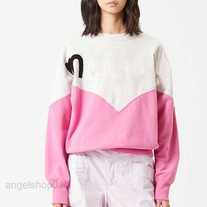 Sweatshirt Designer Isabels Marants Round Neck Pullover Women Sweater Letter Flocking Print Casual Hoodies