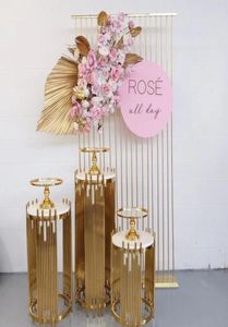3 pçs bandejas de acrílico cilindro bolo titular decoração casamento sobremesa mesa floral outdoor flor rack pano de fundo arco pedestal stand3043011
