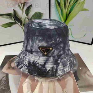 Wide Brim Hats & Bucket designer Netizens Same High Quality P Family Inverted Triangle Tie Dyed Fisherman Hat Women's Sun Versatile Sunscreen Street Basin 2K13