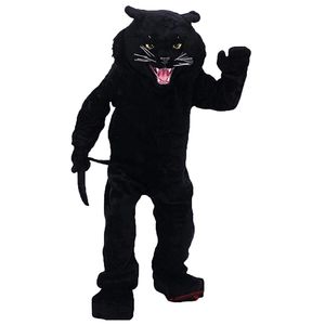 Halloween vuxen svart panther maskot kostym fursuit halloween kostym kostymer för storskaliga scenevenemang bästa kvalitet