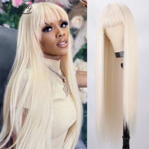 Wigs I's a wig Synthetic Blonde Wigs Long Straight Wigs with Bangs for White Black Women Red Pink Black Brown Daily Use Cosplay Wigs