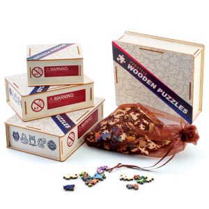 Gorący styl kształt zwierząt drewniane puzzle dla dzieci dorosłych w kolorze kolorowym drewna drewna drewna trudne rodzina interaktywna zabawki