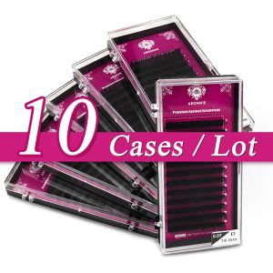 アナライザー10pcs/case aboonieシルク個々のまつげのまつげ拡張ミンクまつげトレイプライベートラッシュエクステンション