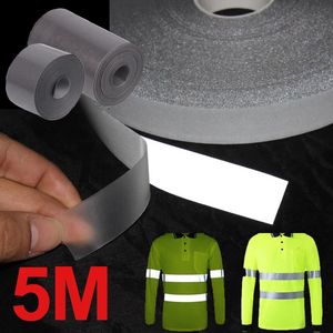 5M Reflective Heat Transfer Film Safety Reflector Sticker For Bag Shoes Cloth Heat Decals Roadway Night Warning Strip Stickers