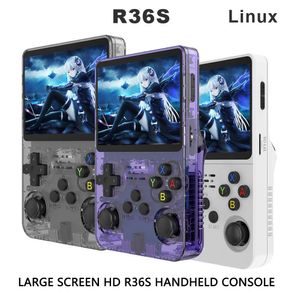 R36S Retro Handheld Video Game Console Linux System 3.5 Inch IPS Screen Mini Video Player 128GB Classic Gaming Emulator 240327