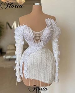 Party Dresses 2024 Fashion Ivory Mermaid Prom For Women Off Shoulder Beaded Cocktail Homecoming Vestidos De Noche