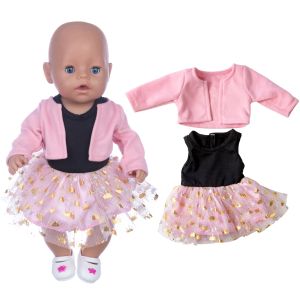 Reborn Baby Doll Płaszcz zimowa różowa spódnica 18 -calowa dziewczyna lalki kurtka ubrania dzieci Chwytarki