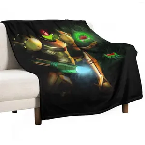 Cobertores Metroid Hatchling Throw Blanket Fluffys grandes sofá decorativos de camas macias