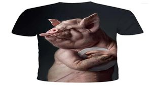 Men039s T Shirts 2022 Novelty Animal Pig Cow Dog Orangutan Sheep Series Tshirt Men and Women 3D Printed Shirt Harajuku Style S1204923