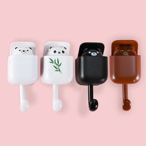 귀여운 곰 키 후크 만화 접착제 후크 아이 침실 벽 후크 주최자 교수형 코트 키 키 모자 타월이 아로마 테라피