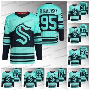 Tops CUSTOM College wear 22 Oliver Bjorkstrand Kraken 202223 Reverse Retro Jersey Andre Burakovsky Yanni Gourde Eberle Philipp Grubaue