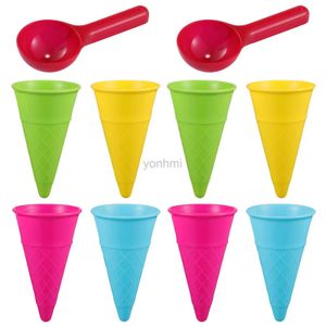 Giochi con la sabbia Divertimento acquatico Toyandona Play House Beach Cono gelato Set di palette (colore casuale 5 pezzi/confezione) 2 confezioni in vendita Giocattoli con la sabbia che giocano con i bambini 240402