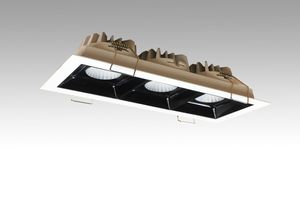 Flimmer nonglare design vit ram led 15 balk downlight linjär fyrkant infälld ljus 10wx1 10wx2 10wx36340803