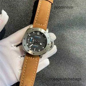 Paneraiss herrhandledsklockor Automatisk schweizisk klockor Swimming Sapphire Leather Designer Waterproof Artwatches Rostfritt stål WN-C867