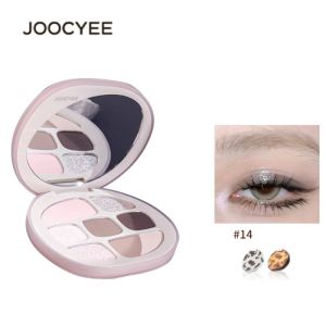 Shadow JC/Joocyee Multicolor Eye Shadot Palette 8 Cores 09 Flutuante Verde Shimmer Glitter Glitter Women Beleza