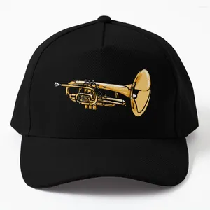 Ball Caps Golden Mellophone Baseball Cap шляпа пляж УФ -защита солнечная в день рождения женские розетки мужчины