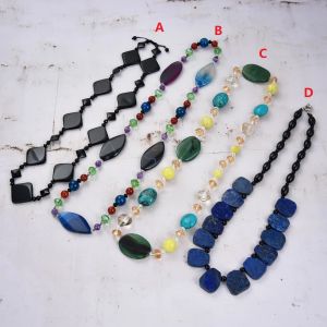 Naszyjniki gg biżuteria w sprzedaży naturalne klejnoty pół kryształ lapis lazuli jasper naszyjnik wisiorek dla kobiet dam
