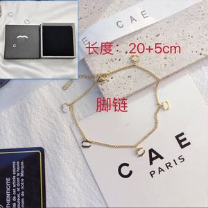 New Gold Plated Anklets Brand Designer Jewelry Anklets With Box Womens Charm Gift Anklets Stainless Steel Boutique Jewelry