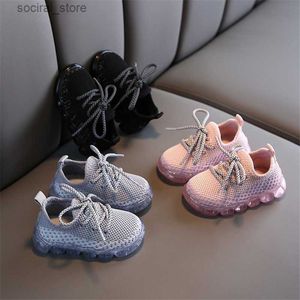 First Walkers AOGT Spring/Autumn Breathable Knitting Boy Girl Toddler Shoes Infant Sneakers Fashion Soft Comfortable Baby Shoes First Walkers 210928 L240402