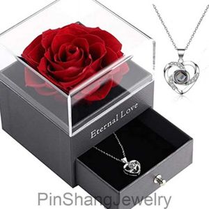 Product Jewelry Sterling Silver heart-shaped projection Necklace female pendant 100 languages I love you