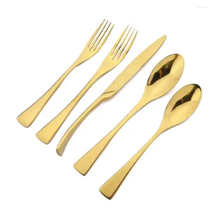 مجموعات أدوات Flatware 4 أشخاص من أدوات المائدة الغربية المحمولة مجموعة أدوات المائدة الأدوات الطاولة