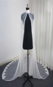 2019 Dantel Aplike Gelin Ceketler Özel Yapımı Yüksek Boyun Düğün Cape Şalları Resmi Elbiseler İçin Sararlar Cheap5340253