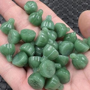 Pendant Necklaces Imitation Jade Oil Green Lotus Loose Beads Dongling Bracelet Necklace Hairpin Accessories Bead