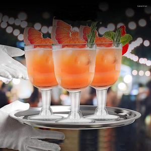 Engångskoppar sugrör 1/10 st tydlig champagne cocktail glasögon plast vin födelsedag fest bröllopsdag festival