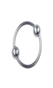 Stainless steel Cockrings glans ring with two beads ejection delay ejaculation products penis sex toys for men8129520