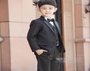 2015 New Fashion Kids Boy Suit Black Boy Weddingスーツフォーマルな男の子ブレザースーツ5ピースF 10189828602