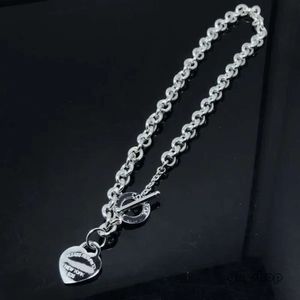 Tiffanyring i srebrne naszyjniki designerski naszyjnik dla kobiety seiko wysokiej jakości OT Miłość seria naszyjnik z diamentami ludą 9518