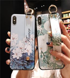 Holder Phone Case för Samsung Galaxy A20 A30 A10 A40 A50 A60 A70 S9 S8 S10 PLUS OBS 8 9 10 Plus S10E A750 handledsband TPU Case9809704