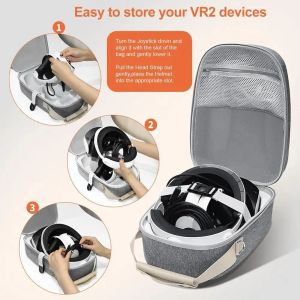 Дорожный чехол для устройств, совместимый с PS VR2 Vr, очки, чемодан с ручкой, многофункциональная портативная сумка для хранения